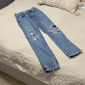 AGOLDE Aritzia Blue Distress Jeans